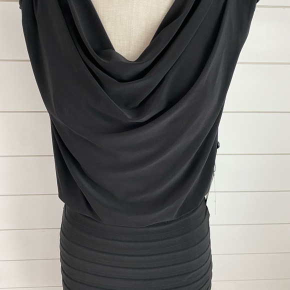 Brand new Adrianna  Papell black cowl neck shirt dress - Picture 4 of 6